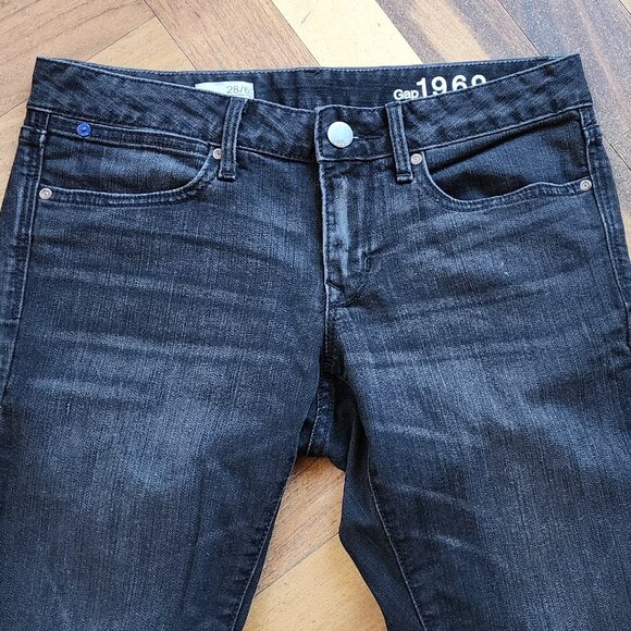 GAP Black Faded "Always Skinny" Jeans Size 28/6 - Picture 7 of 16